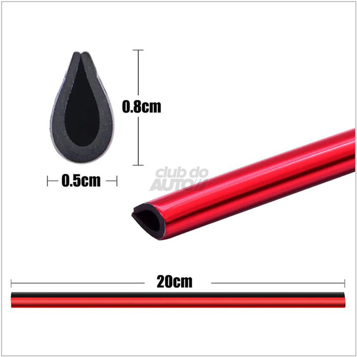 AirStyle™ 2.0 Tiras para Saída de Ar Universal Premium Club do Auto